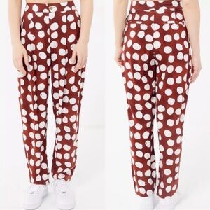 Urban Outfitters Brown and White Polka Dot Pants